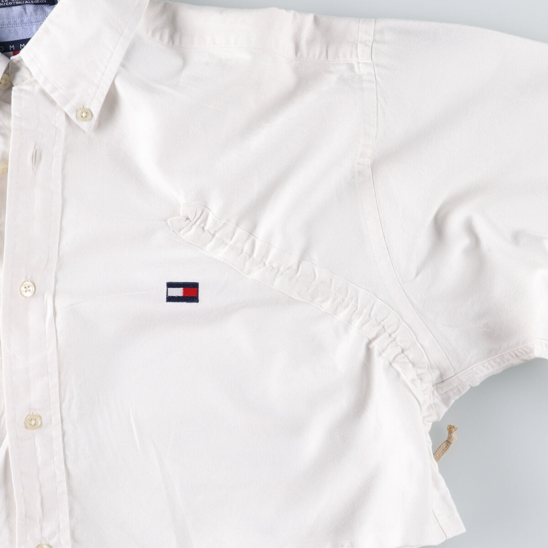 Elulu Original Remake Asymmetrical Gathered Shirt, Long Sleeve Button-Down Shirt, Women's Size Medium cotton white type Vintage Second Hand