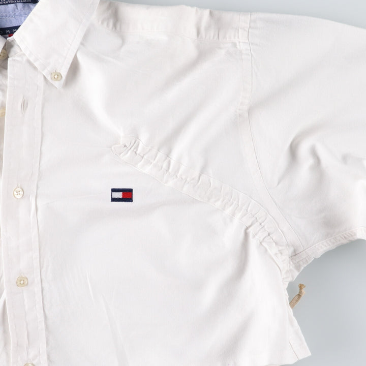 Elulu Original Remake Asymmetrical Gathered Shirt, Long Sleeve Button-Down Shirt, Women's Size Medium cotton white type Vintage Second Hand