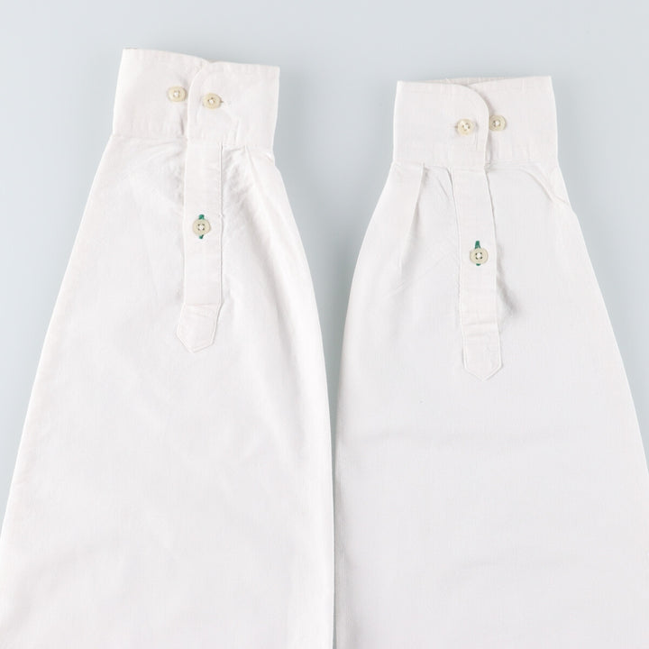 Elulu Original Remake Asymmetrical Gathered Shirt, Long Sleeve Button-Down Shirt, Women's Size Medium cotton white type Vintage Second Hand