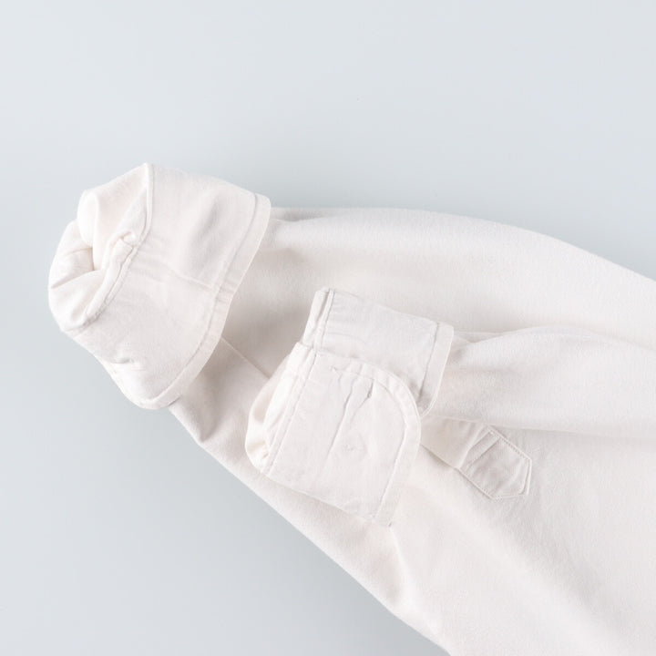 Elulu Original Remake Asymmetrical Gathered Shirt, Long Sleeve Button-Down Shirt, Women's Size Medium cotton white type Vintage Second Hand