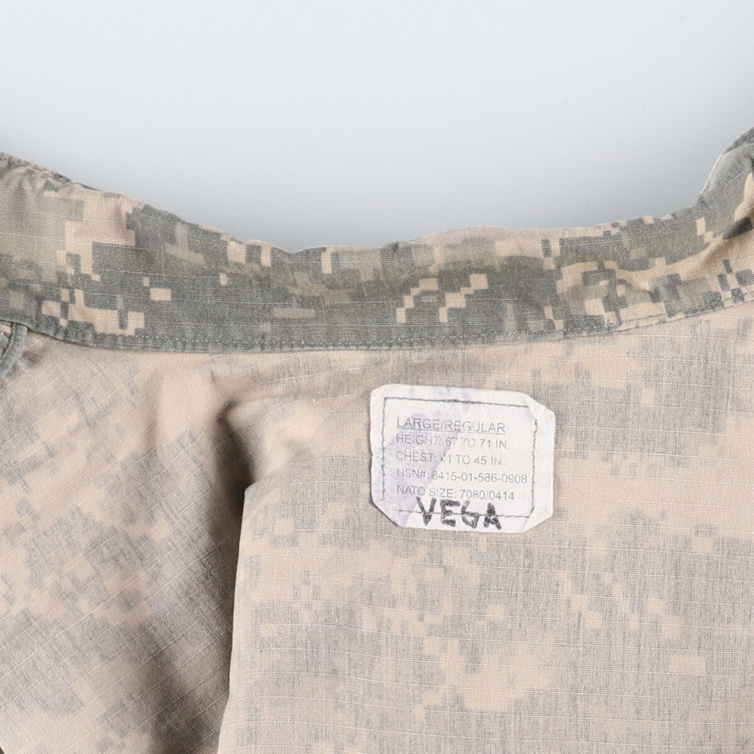 Genuine US Army USARMY Camouflage Pattern ACU Digital Camo Military Combat Jacket Made in USA LARGE/REGULAR Men's L equivalent /eaa498783