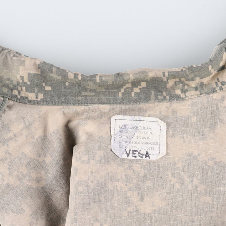 Genuine US Army USARMY Camouflage Pattern ACU Digital Camo Military Combat Jacket Made in USA LARGE/REGULAR Men's L equivalent /eaa498783