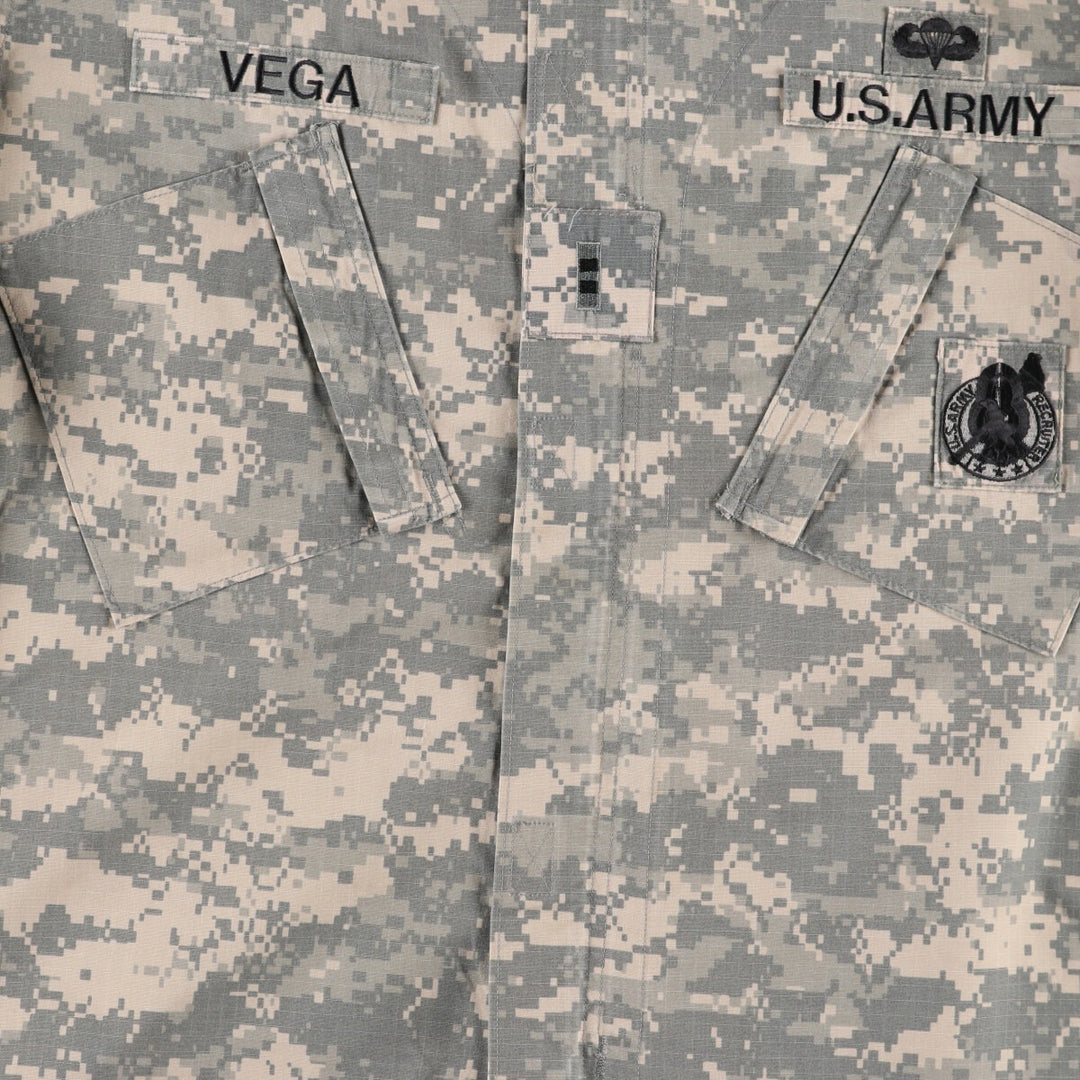 Genuine US Army USARMY Camouflage Pattern ACU Digital Camo Military Combat Jacket Made in USA LARGE/REGULAR Men's L equivalent /eaa498783