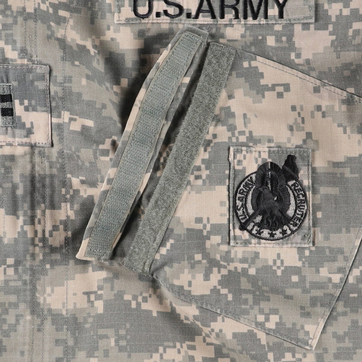 Genuine US Army USARMY Camouflage Pattern ACU Digital Camo Military Combat Jacket Made in USA LARGE/REGULAR Men's L equivalent /eaa498783