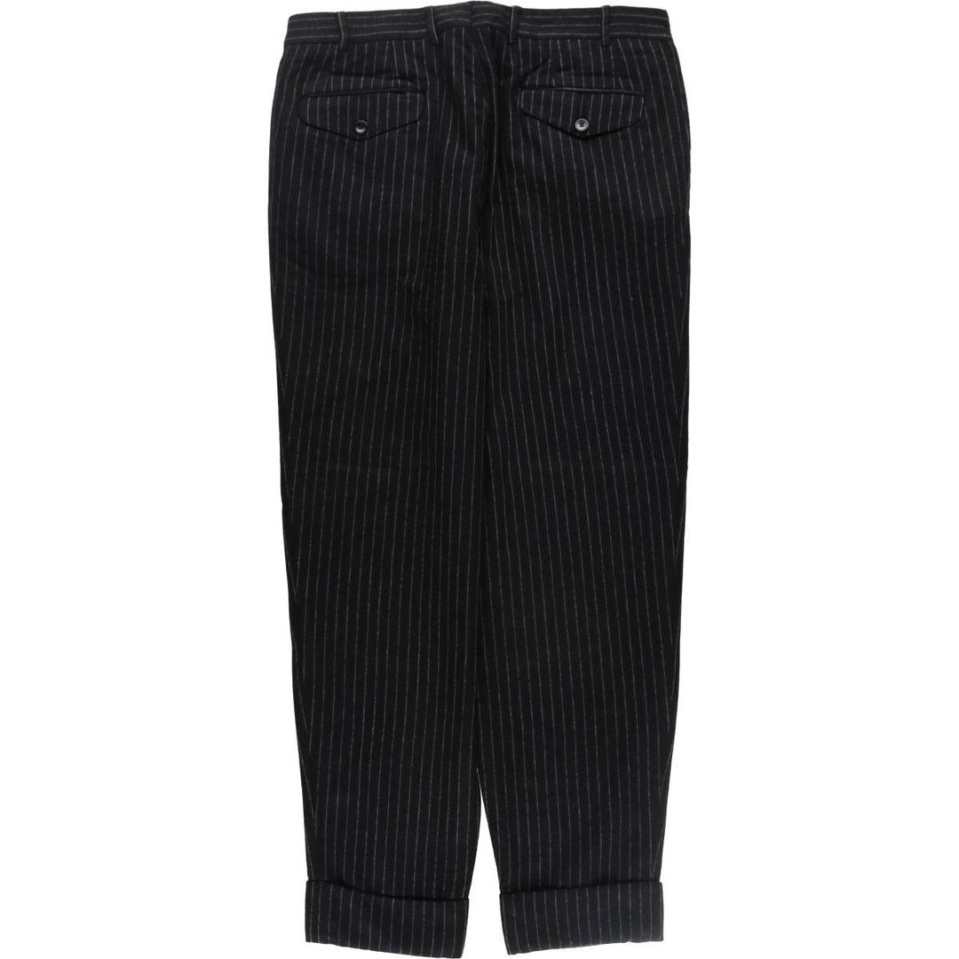 Hugo Boss HUGO BOSS Stripe Pattern One-Tuck Wool Pants Men's W35 equivalent / eaa498918