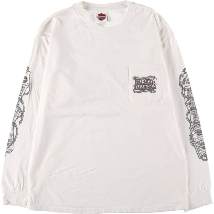 00'S Harley-Davidson Long Sleeve T-Shirt Made in USA Men's L size /eaa498991