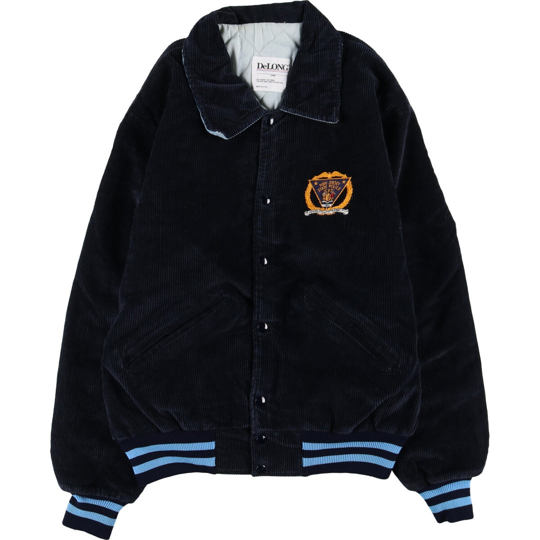 90'S DeLONG Corduroy Varsity Jacket Award Jacket Made in USA Men's L size /eaa499031