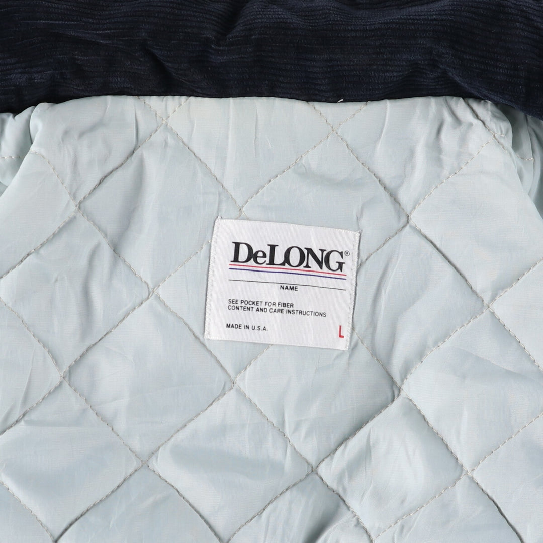 90'S DeLONG Corduroy Varsity Jacket Award Jacket Made in USA Men's L size /eaa499031