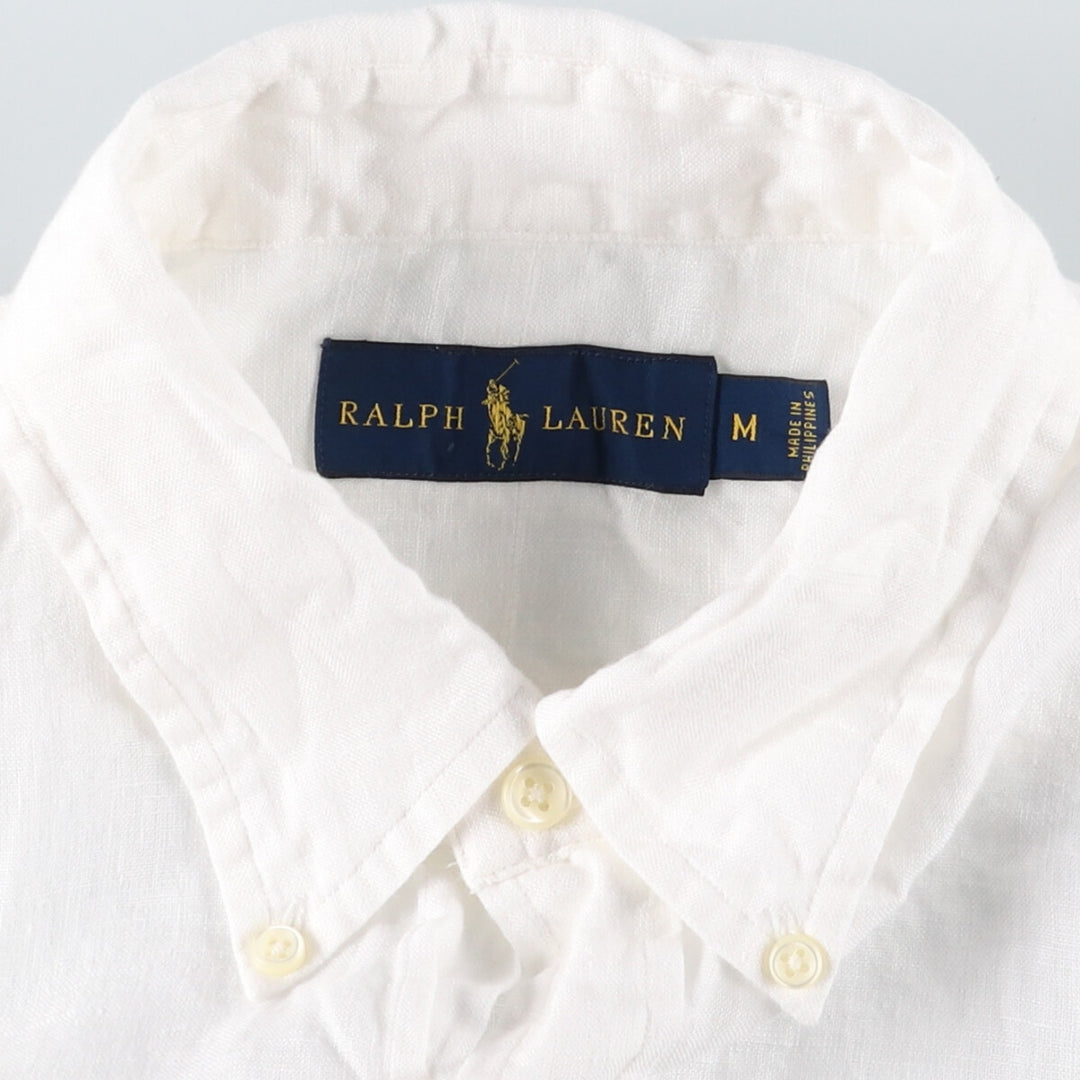 Ralph Lauren long sleeve linen button down shirt, men's size M / eaa499040