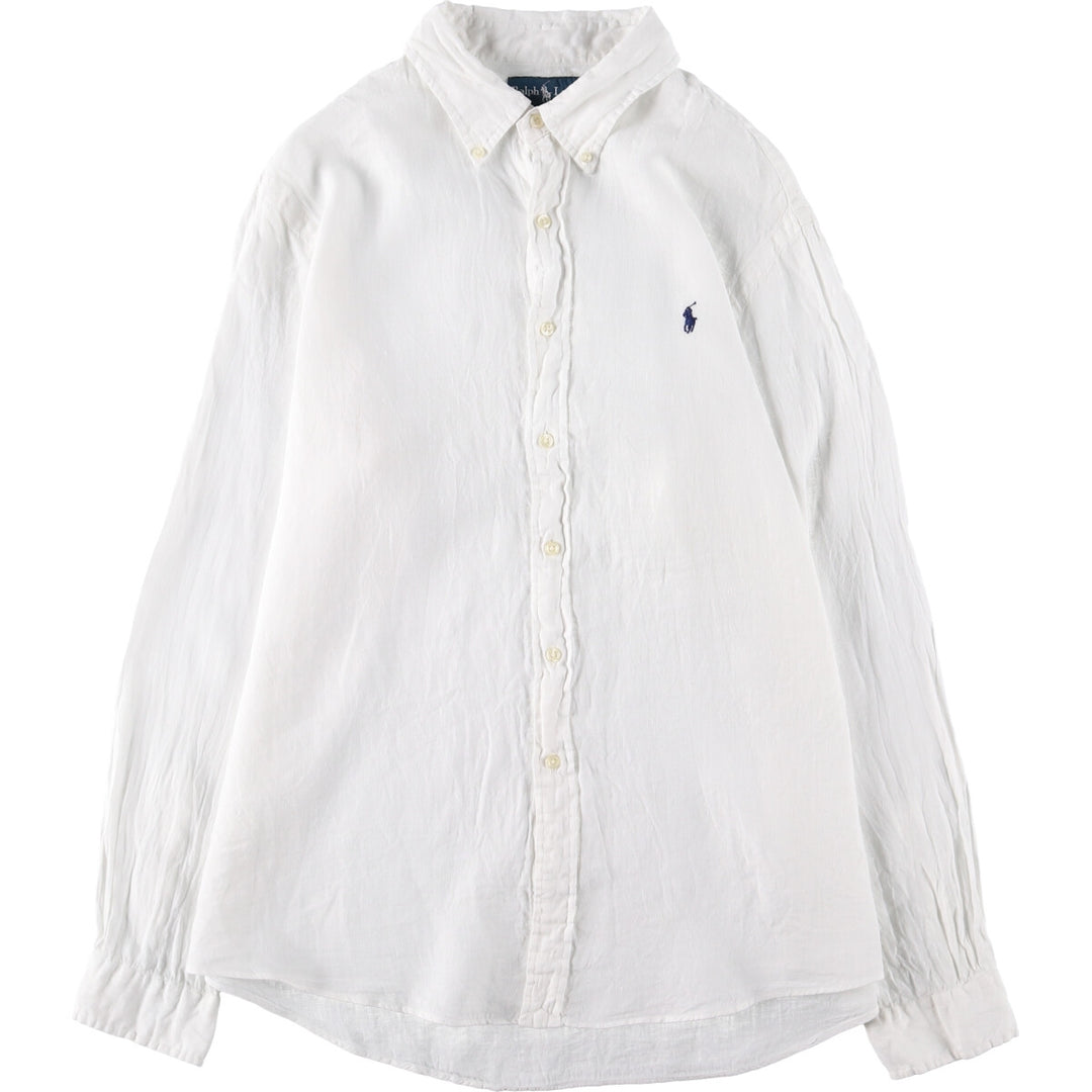 Ralph Lauren Classic Fit Long Sleeve Linen Button Down Shirt Men's XL / eaa499041