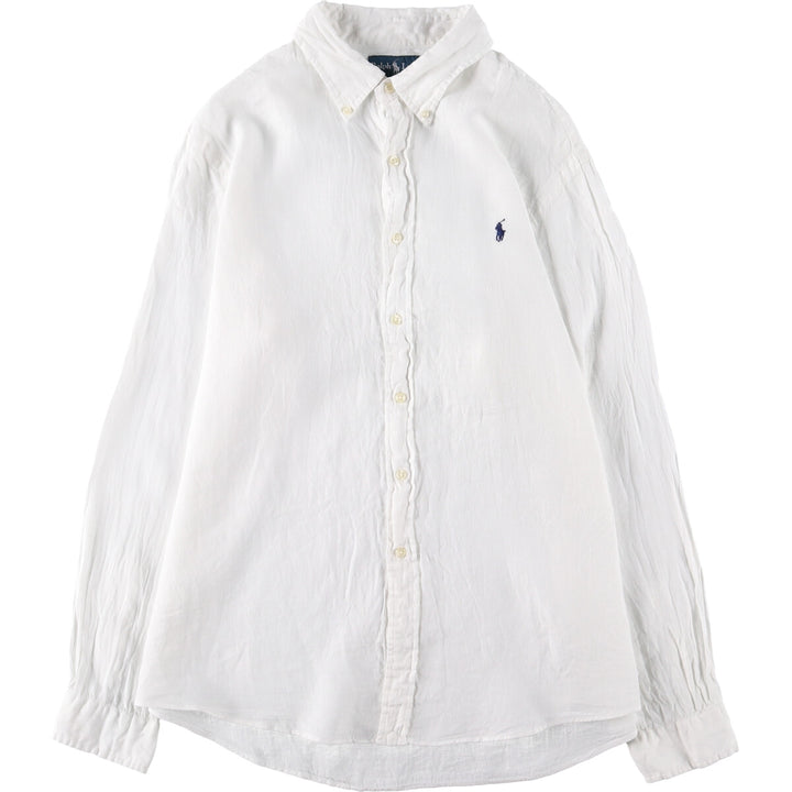 Ralph Lauren Classic Fit Long Sleeve Linen Button Down Shirt Men's XL / eaa499041