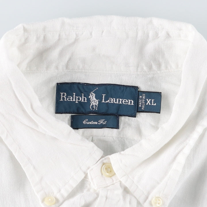 Ralph Lauren Classic Fit Long Sleeve Linen Button Down Shirt Men's XL / eaa499041