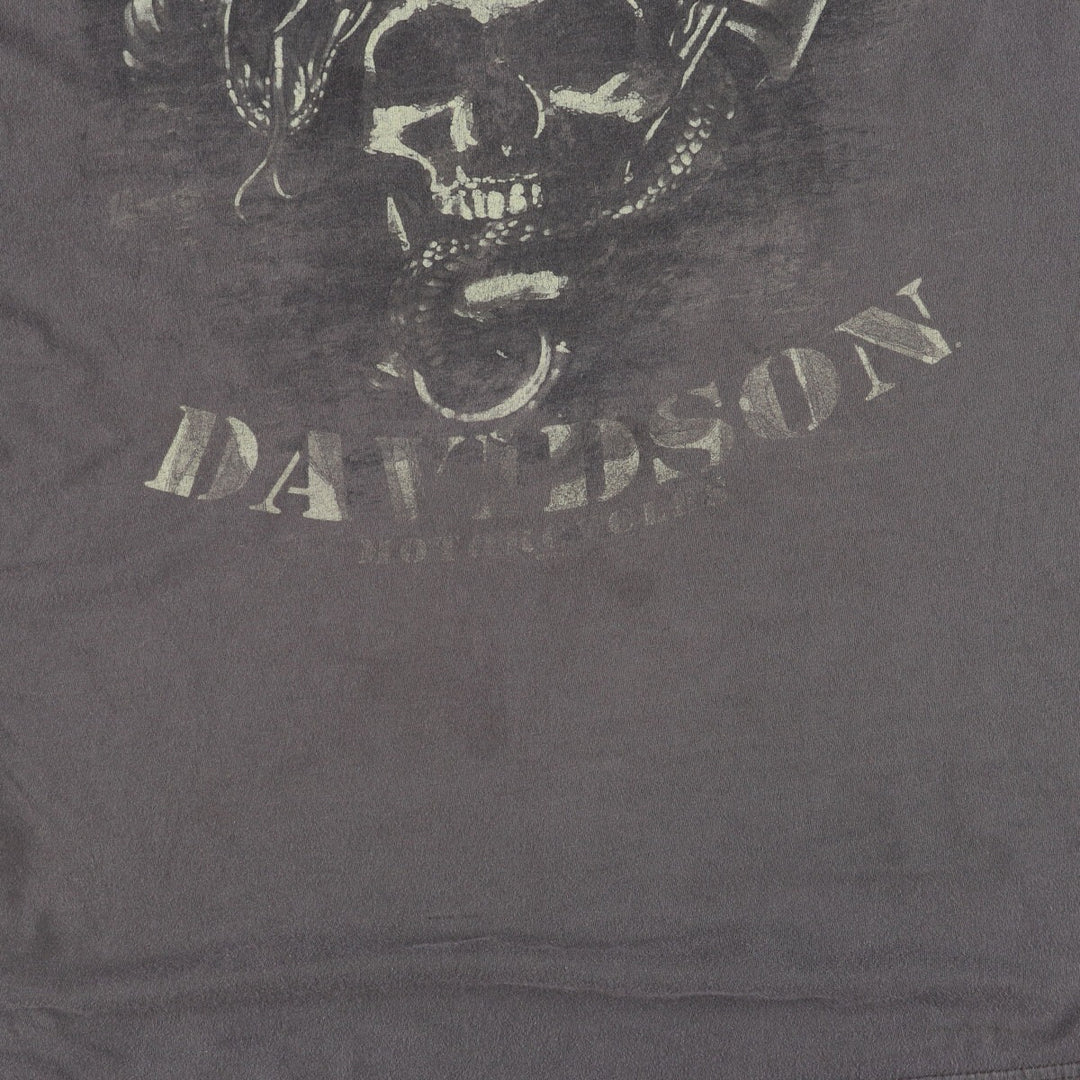 Harley-Davidson Skull Pattern Snake Pattern Python Pattern Motorcycle Bike T-shirt Men's XL equivalent /eaa499062