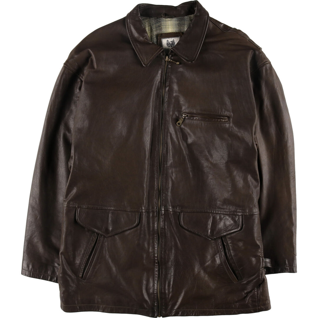 ROSS RIVER Leather Half Coat Men's M size /eaa499116