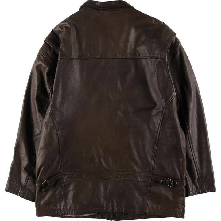 ROSS RIVER Leather Half Coat Men's M size /eaa499116