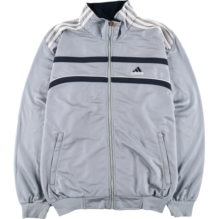 00'S Adidas Back Logo Jersey Track Jacket Men's XL polyester gray type Vintage Second Hand