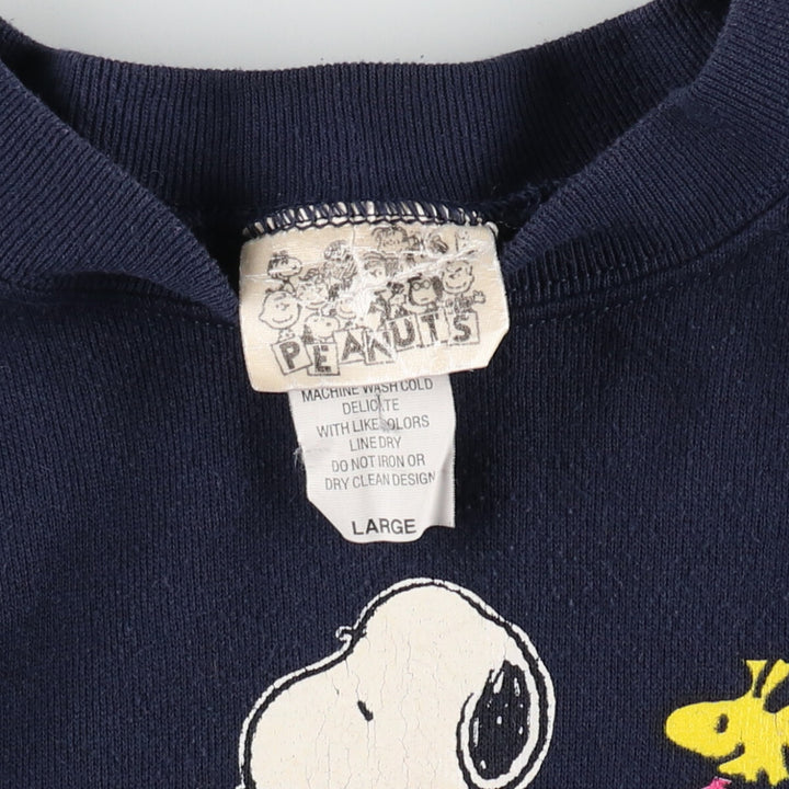 80'S PEANUTS SNOOPY Snoopy character sweatshirt, made in USA, women's size L, vintage /eaa499135