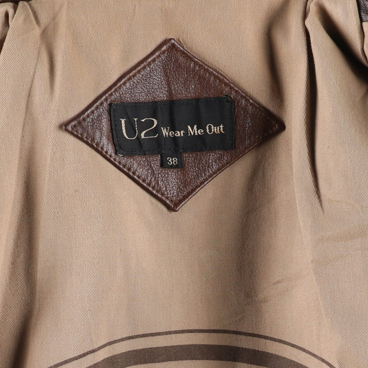 U2 WEAR ME OUT Leather Flight Jacket Men's Size L /eaa499198