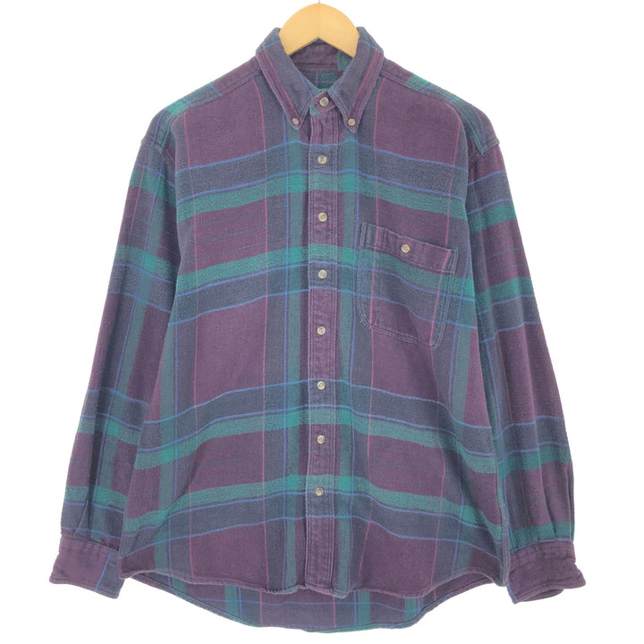 90'S WOOLRICH Long Sleeve Button Down Flannel Check Shirt Men's M Size Vintage /eaa499238