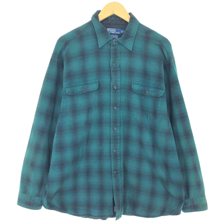 Ralph Lauren POLO by Ralph Lauren Ombre Check Long Sleeve Flannel Check Shirt Men's L / eaa499242