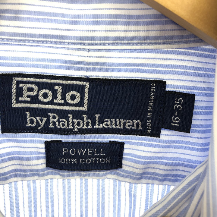 Ralph Lauren POLO by Ralph Lauren POWELL Wide collar long sleeve cotton striped shirt Men's L size / eaa499259