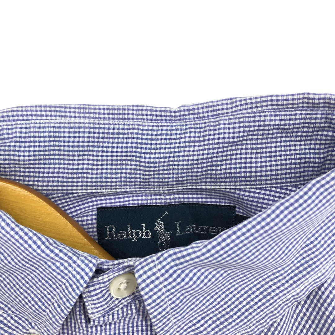 Ralph Lauren Gingham Check Long Sleeve Button-Down Check Shirt Men's L Size / eaa499266