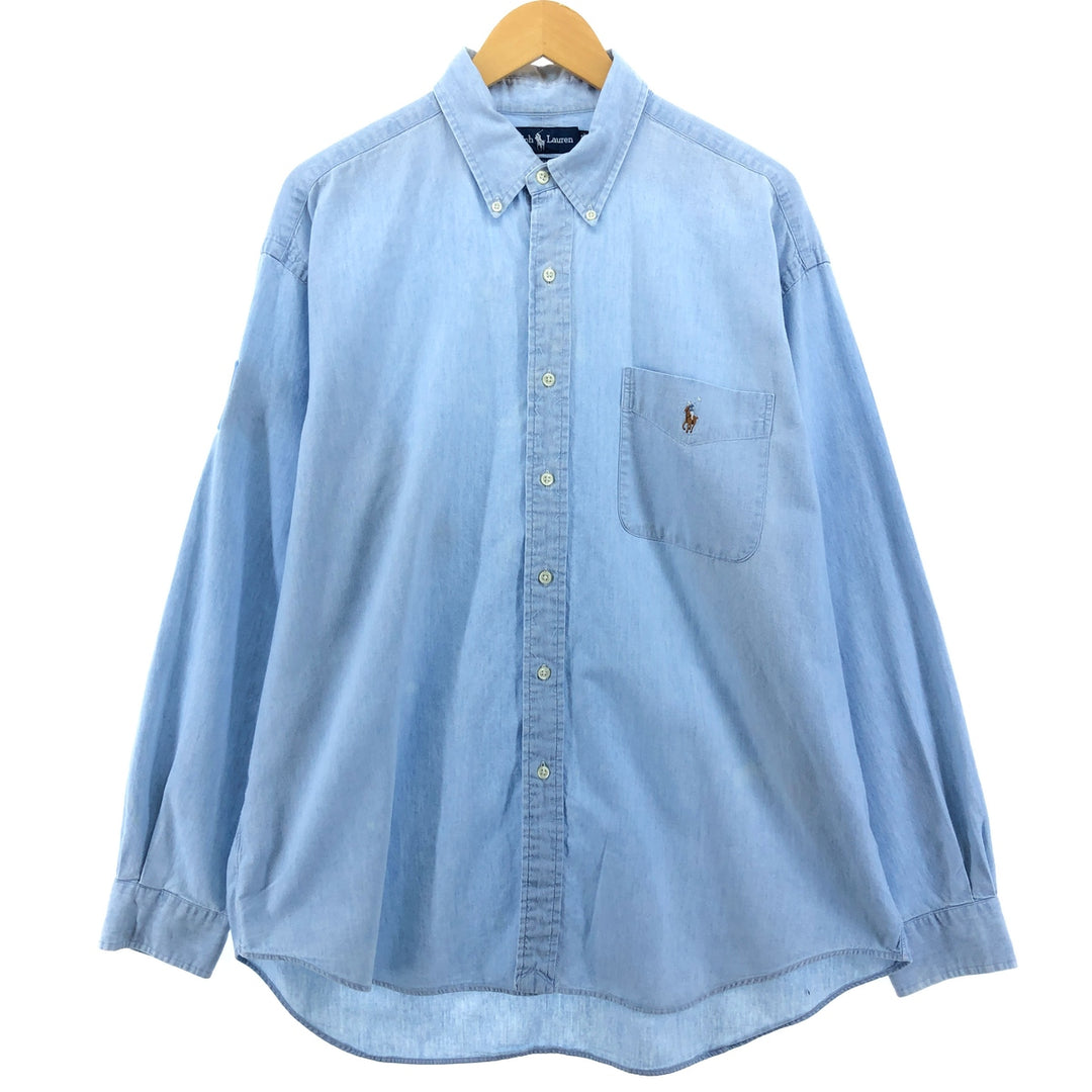 Ralph Lauren BIG SHIRT Long sleeve button down shirt Men's L size / eaa499269