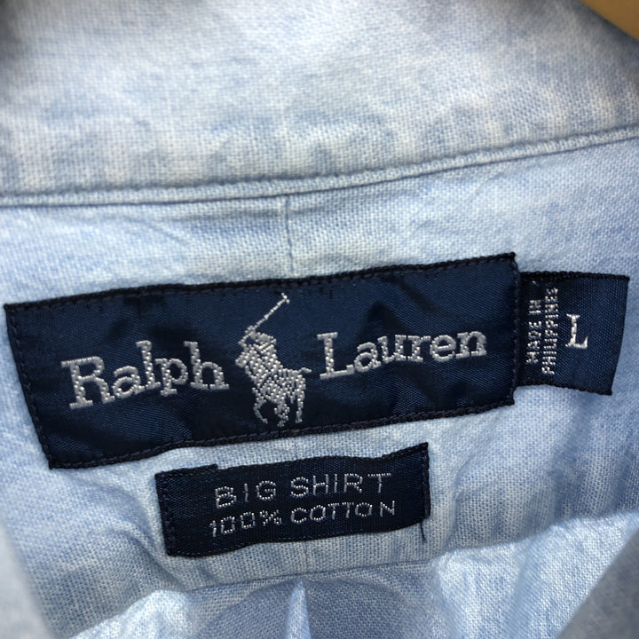 Ralph Lauren BIG SHIRT Long sleeve button down shirt Men's L size / eaa499269