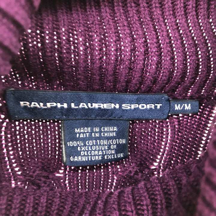 Ralph Lauren LAUREN JEANS COMPANY Cable knit turtleneck cotton knit sweater Women's size M / eaa499291