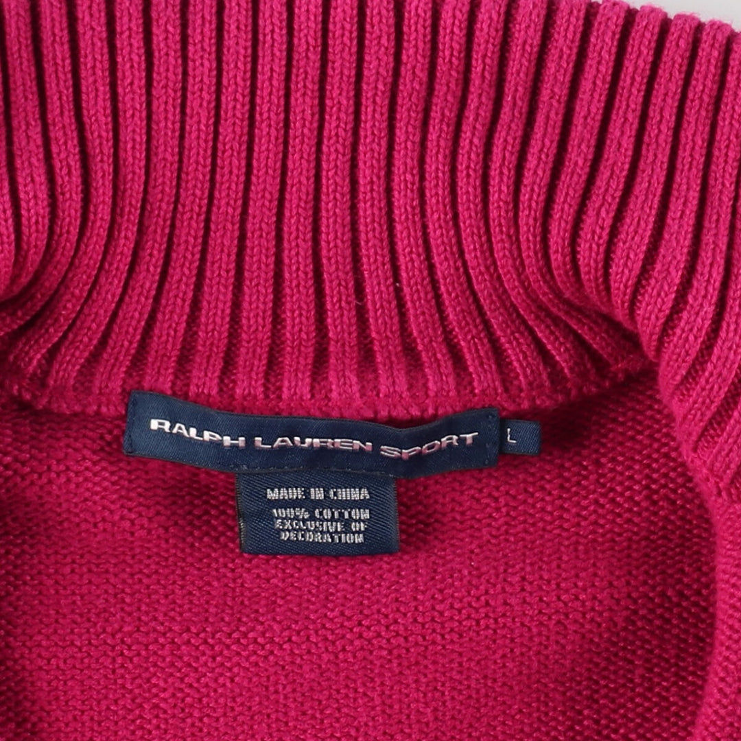 Ralph Lauren RALPH LAUREN SPORT Cotton knit full zip sweater Women's size L / eaa499292