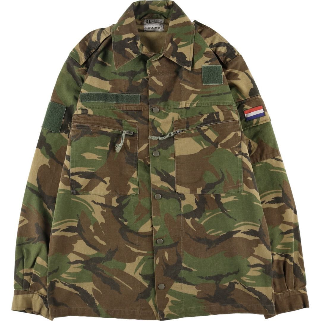 Dutch military genuine 90'S camouflage pattern military field jacket 8000/9095 men's M equivalent vintage /eaa499316