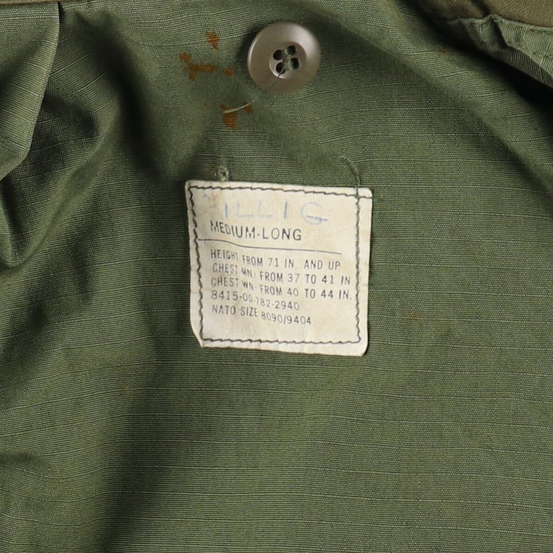 70s~80'S USARMY M-65 3rd Military Field Jacket Made in USA MEDIUM-LONG Men's M equivalent Vintage /eaa499379