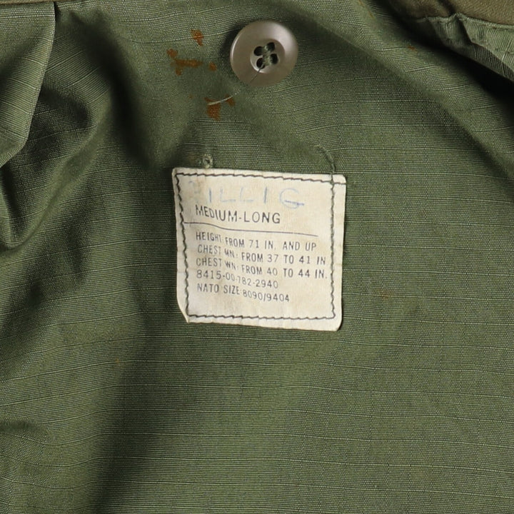 70s~80'S USARMY M-65 3rd Military Field Jacket Made in USA MEDIUM-LONG Men's M equivalent Vintage /eaa499379