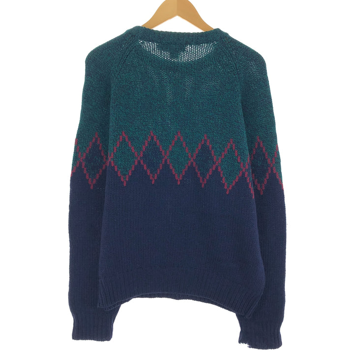 80'S GAP Old Gap Two-tone wool knit sweater Men's L size Vintage /eaa499417