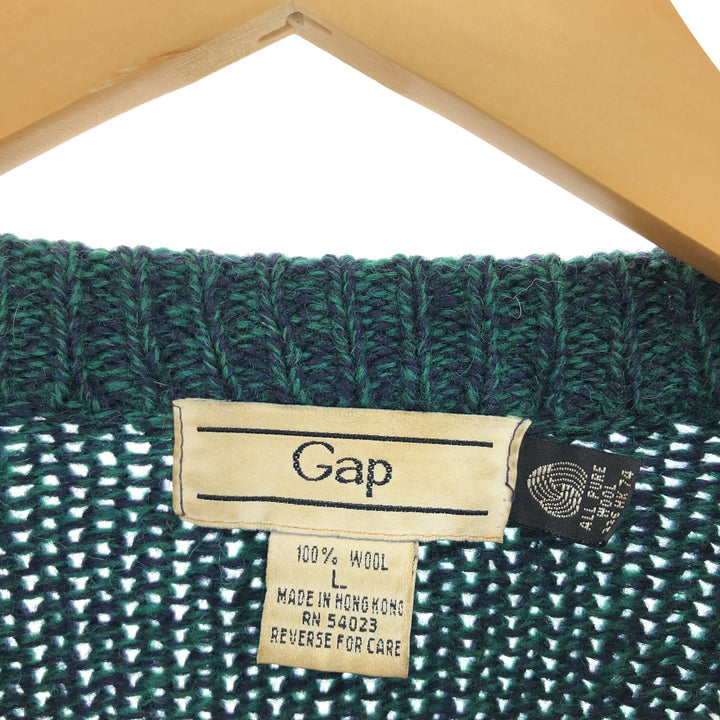 80'S GAP Old Gap Two-tone wool knit sweater Men's L size Vintage /eaa499417