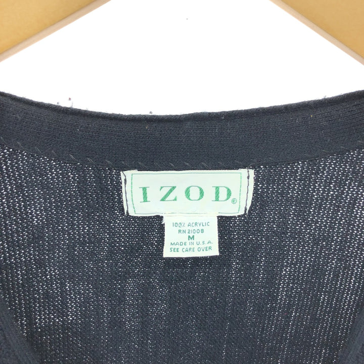 90'S IZOD Acrylic Knit Cardigan Made in USA Men's M Size Vintage /eaa499439