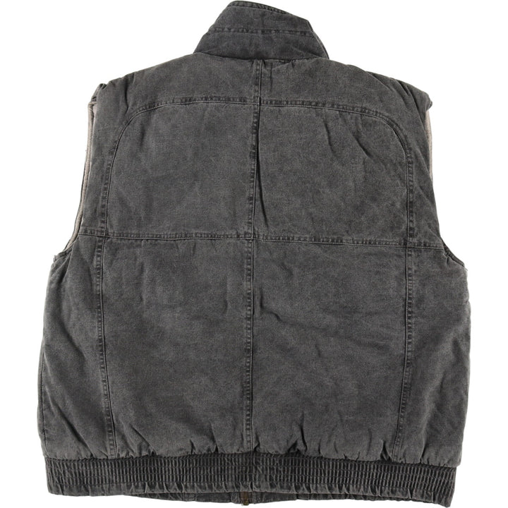 90s~ ST JOHN'S BAY denim vest, padded vest, men's size L, vintage quilted liner /eaa499528