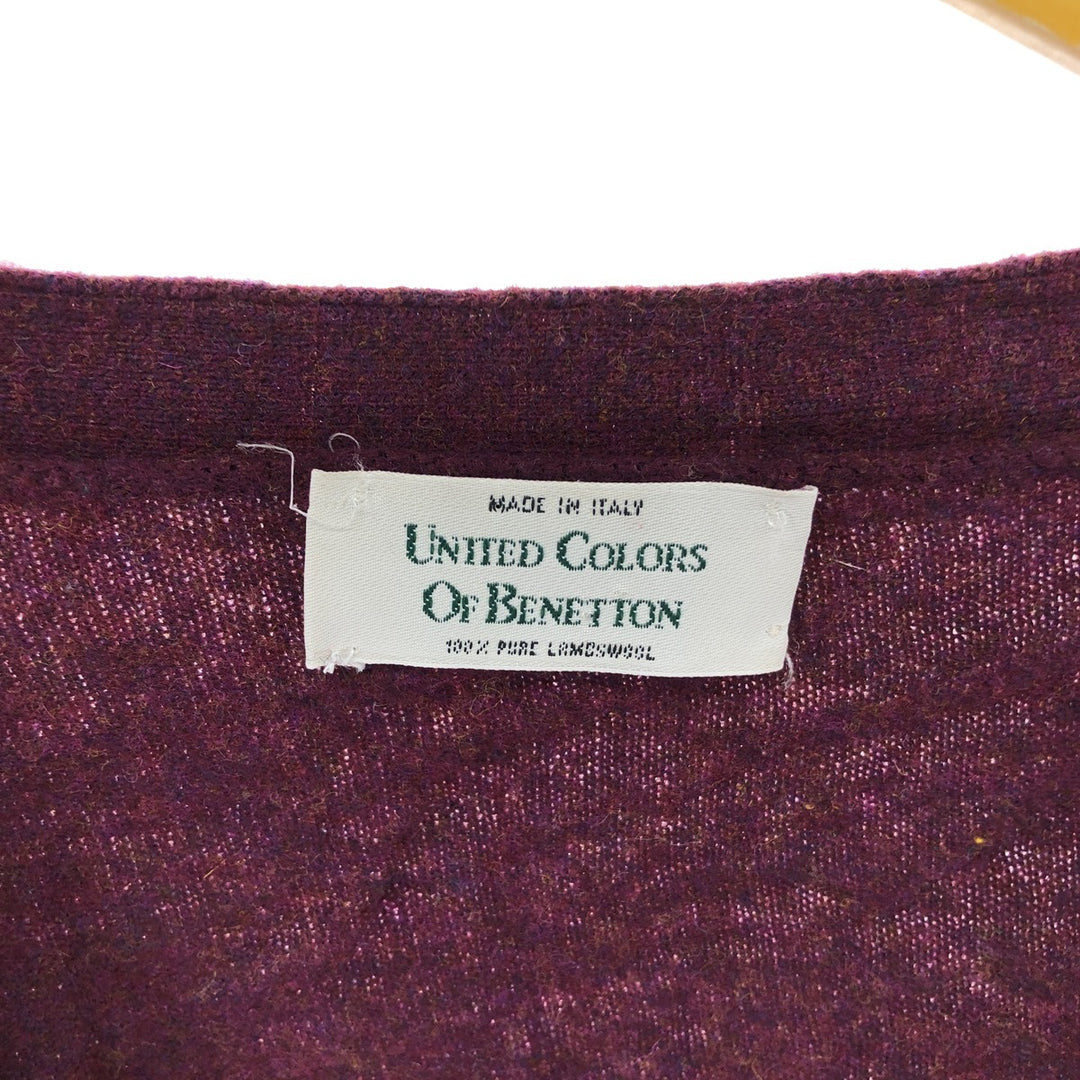 Benetton UNITED COLORS OF BENETTON wool knit cardigan made in Italy men's size L /eaa499553