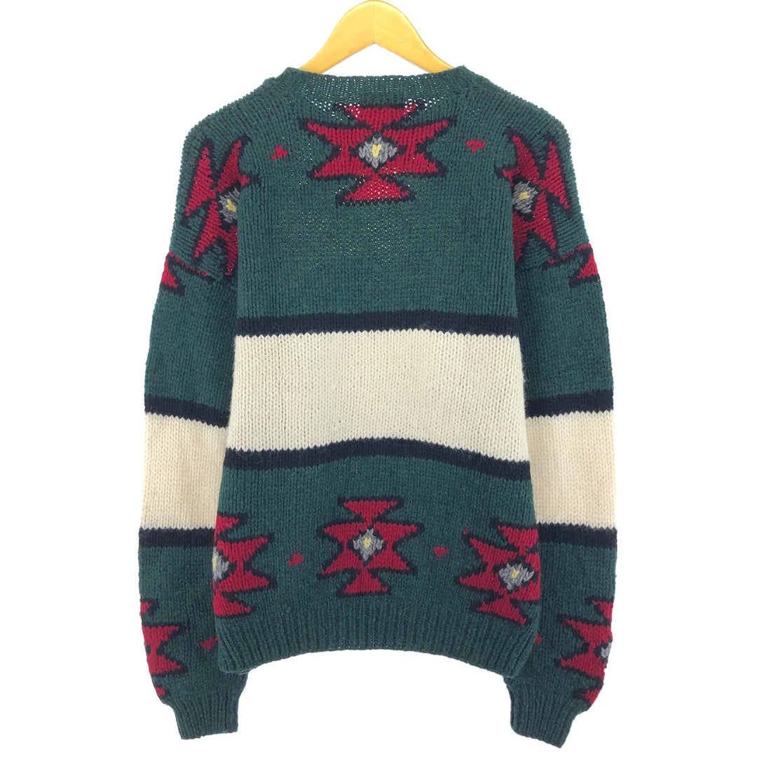 80'S WOOLRICH All-over print wool knit sweater, men's size M, vintage / eaa499565