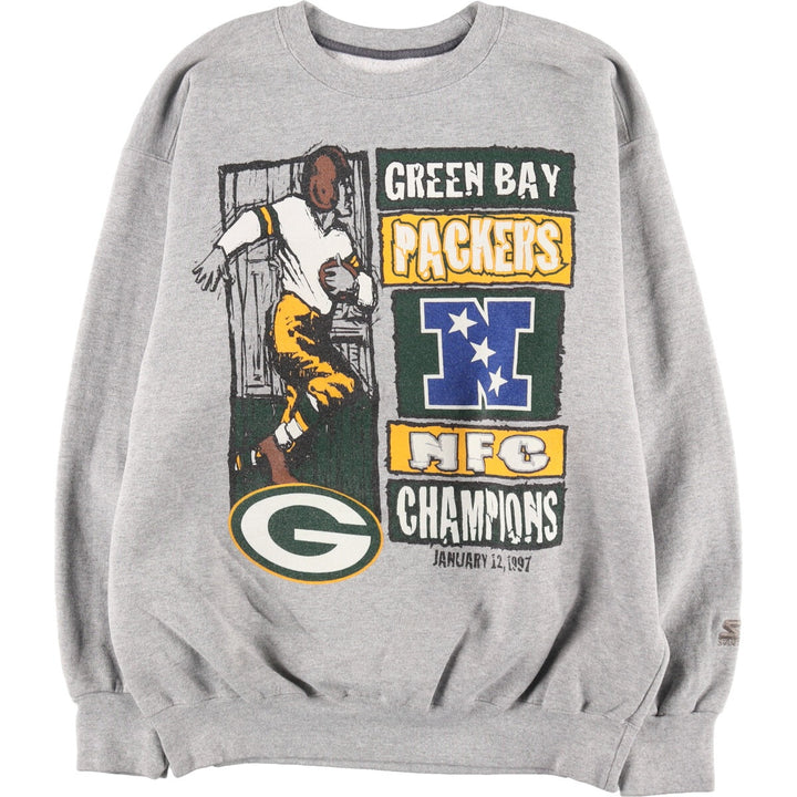 90'S Starter NFL Green Bay Packers Sweatshirt, Made in USA, Men's L size, Vintage /eaa499640