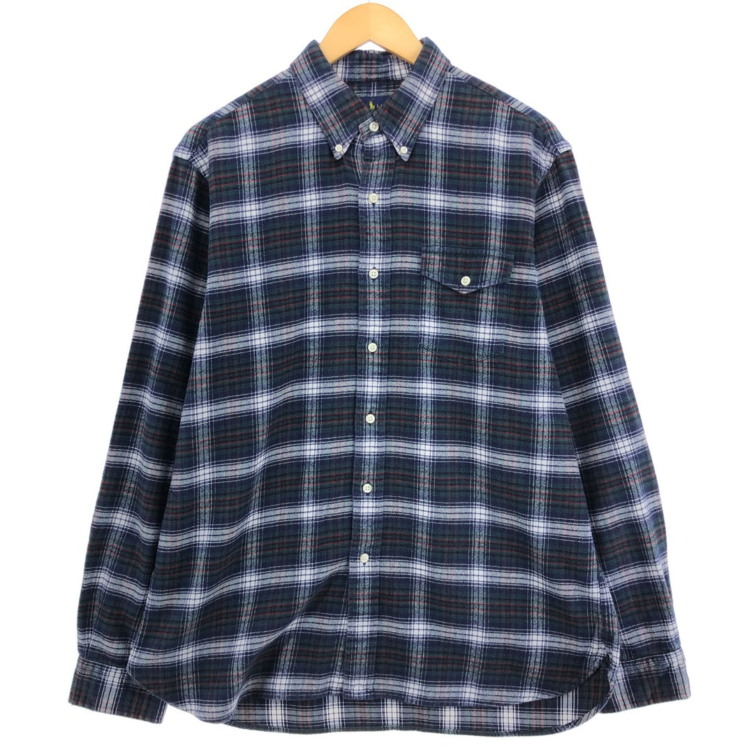 Ralph Lauren long sleeve button down flannel check shirt men's size L / eaa499663