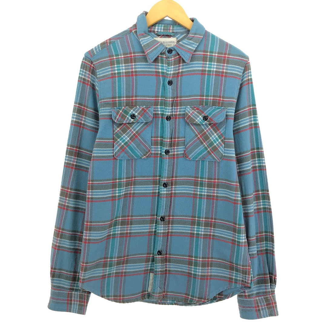 Ralph Lauren DENIM & SUPPLY Denim & Supply Long Sleeve Heavy Flannel Check Shirt Men's M / eaa499666