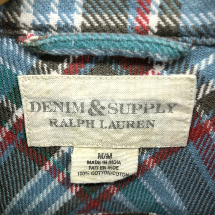 Ralph Lauren DENIM & SUPPLY Denim & Supply Long Sleeve Heavy Flannel Check Shirt Men's M / eaa499666