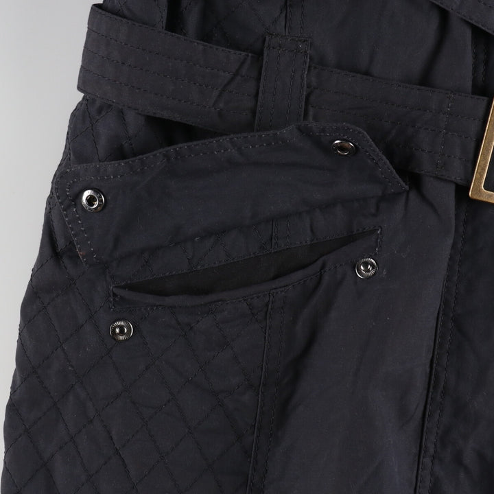 Barbour hooded waxed cotton oiled jacket, women's size L Waxed cotton black type Vintage Second Hand