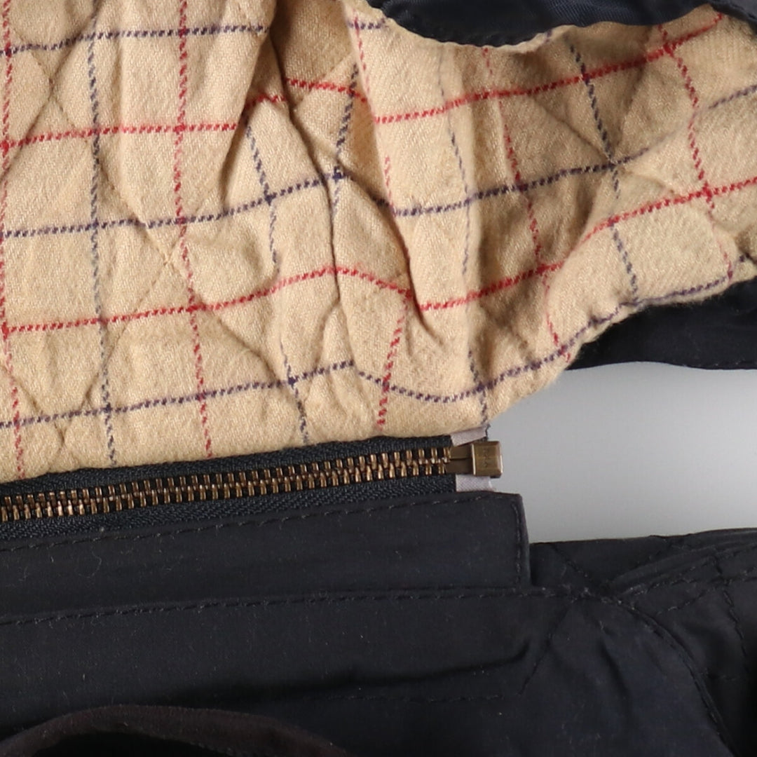 Barbour hooded waxed cotton oiled jacket, women's size L Waxed cotton black type Vintage Second Hand