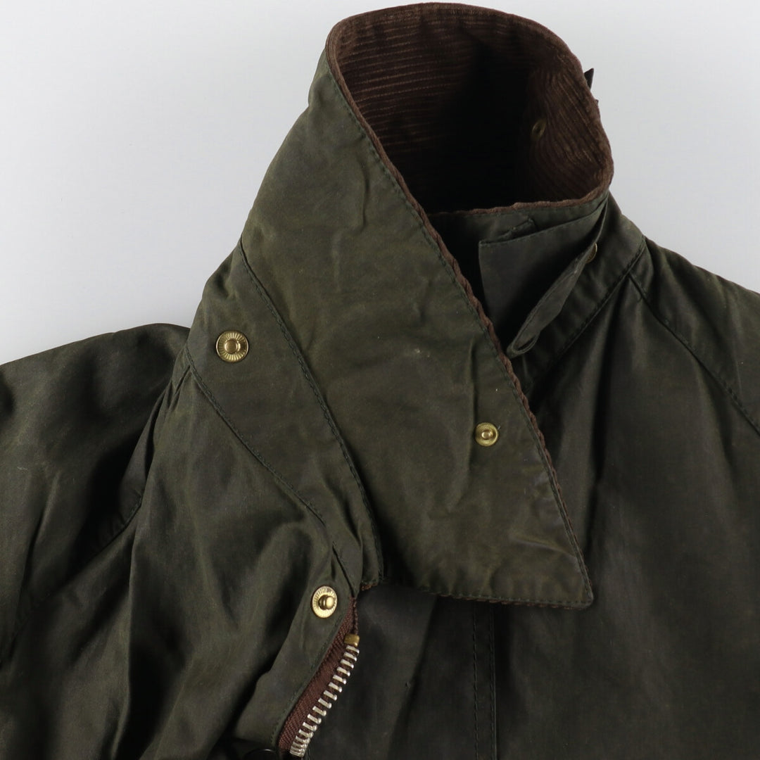 90'S Barbour Beaufort Old 3 Warrant Badged Oiled Hunting Jacket Made in England C42 Men's L size /eaa499717