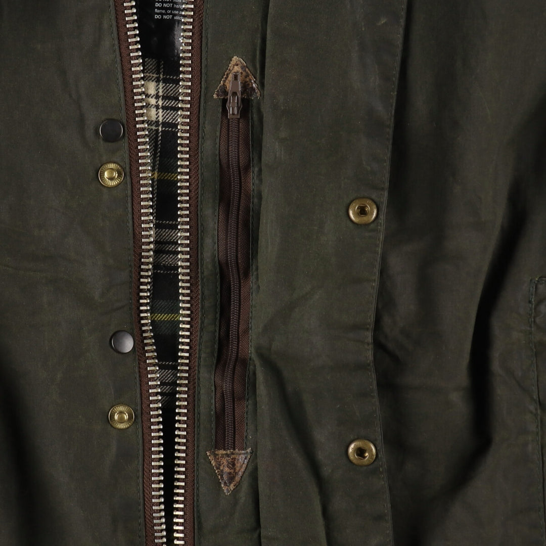 90'S Barbour Beaufort Old 3 Warrant Badged Oiled Hunting Jacket Made in England C42 Men's L size /eaa499717