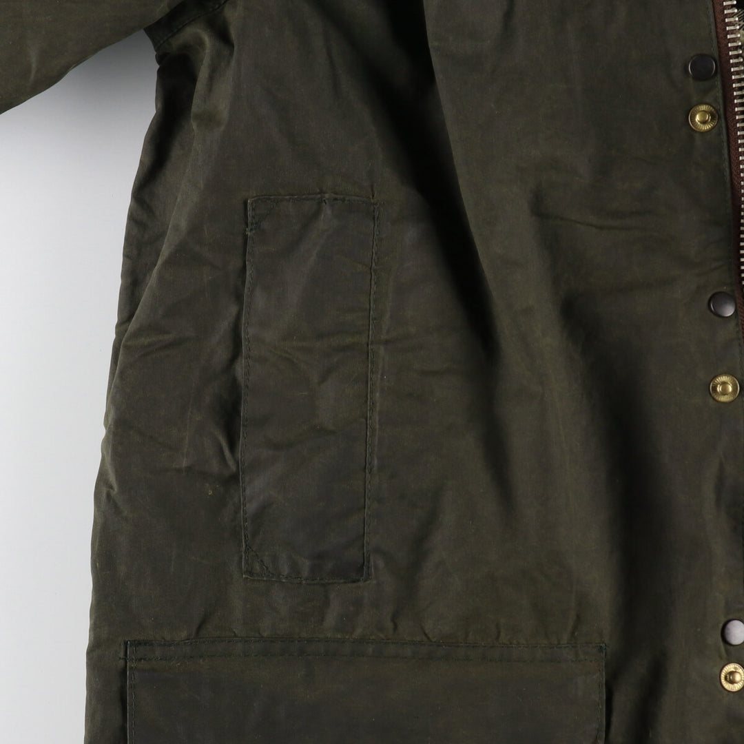 90'S Barbour Beaufort Old 3 Warrant Badged Oiled Hunting Jacket Made in England C42 Men's L size /eaa499717