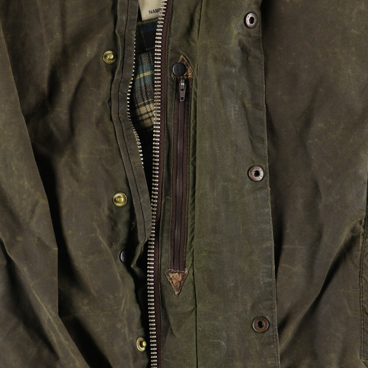 80'S Barbour Bedale 2 Warrant Waxed Cotton Oiled Jacket Made in England C42 Men's L Size Vintage /eaa499729