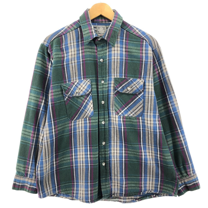 OUTDOOR EXCHANGE Long Sleeve Heavy Flannel Check Shirt Men's L equivalent /eaa499730